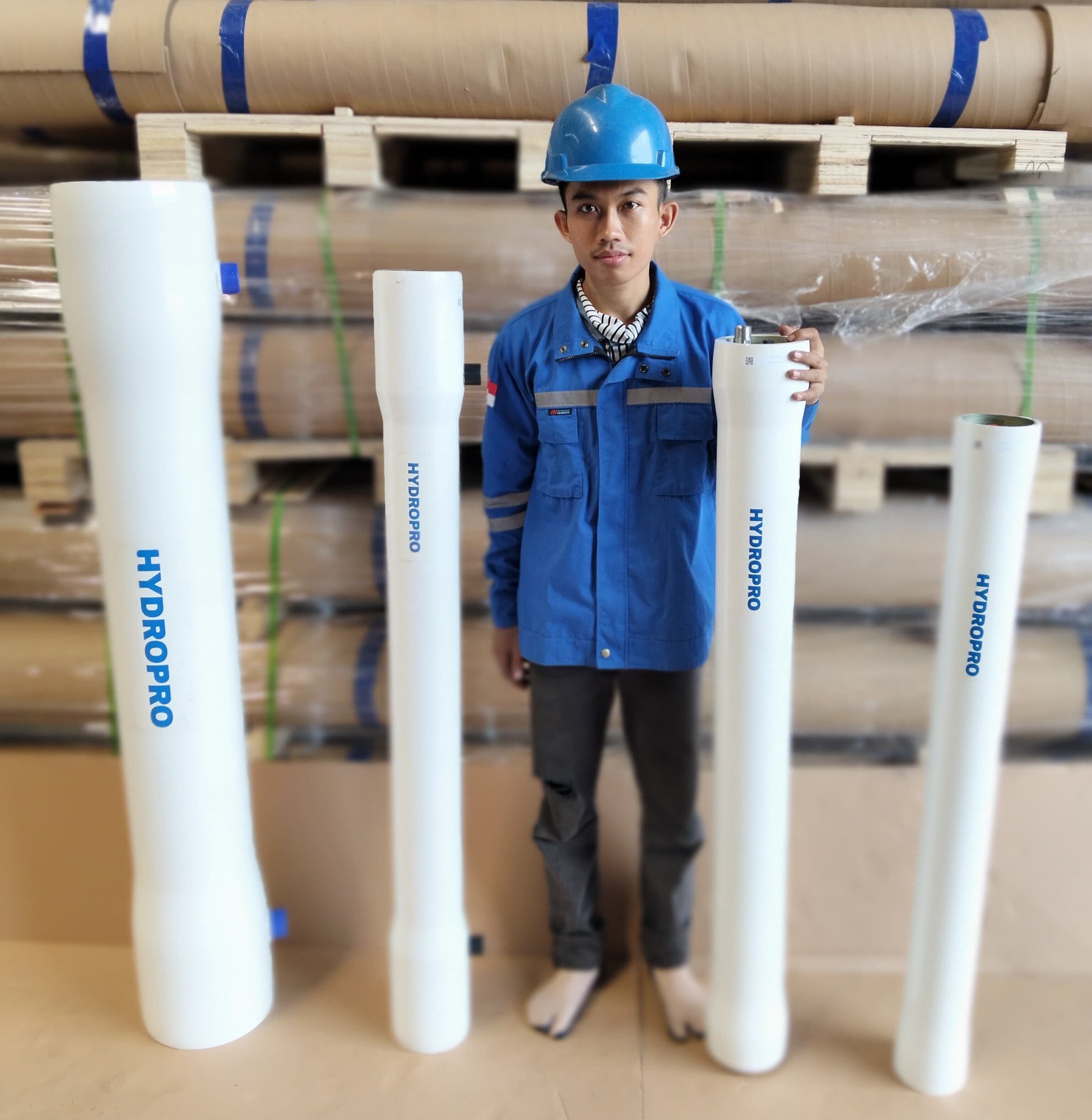 Konstruksi dan komponen HYDROPRO Membrane Housing