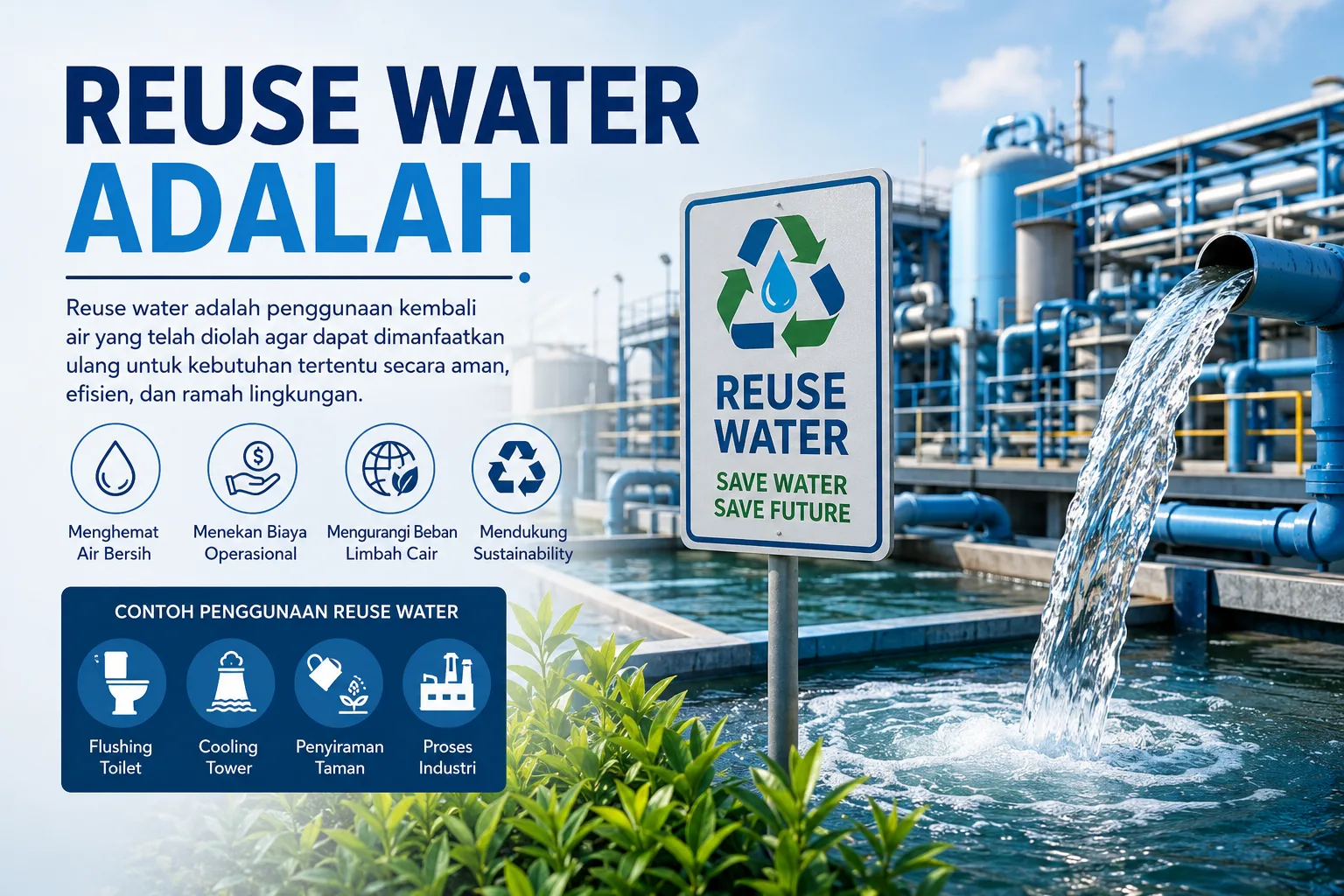 Reuse Water Adalah: Pengertian, Manfaat, dan Penerapannya untuk Pengolahan Air